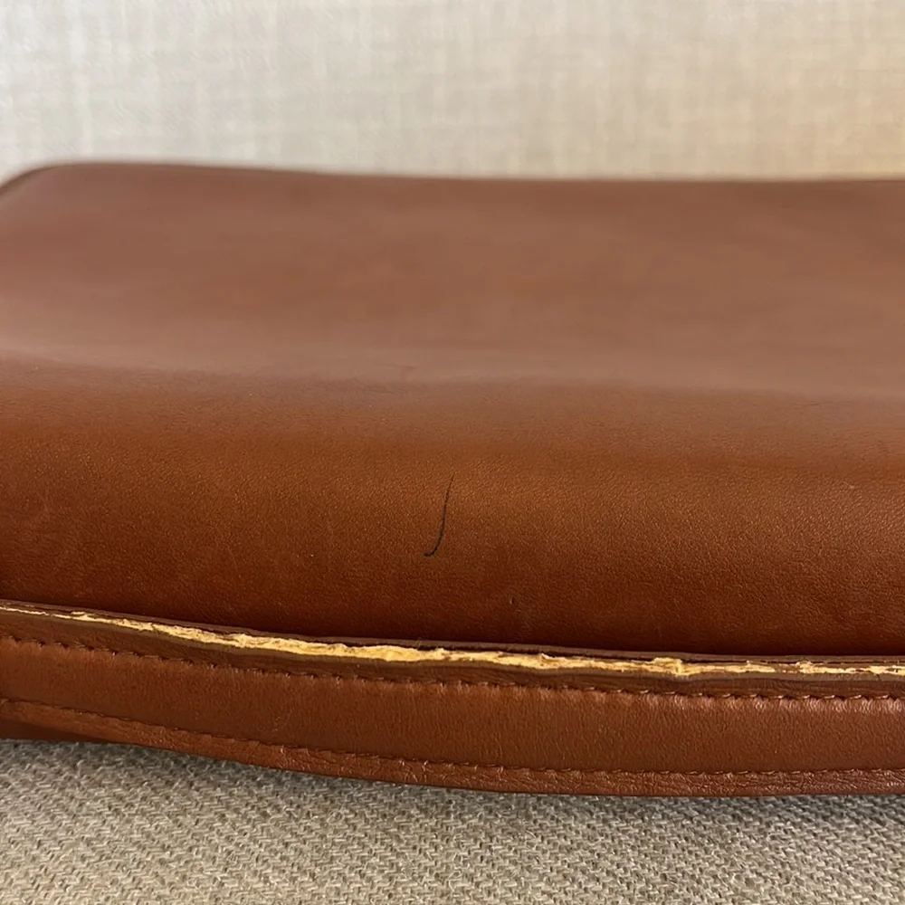 Coach Vintage Brown Leather Large Three Ring Binder Zip Top Handle Folio - Picture 14 of 16